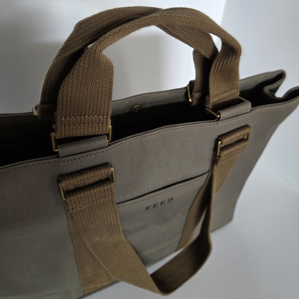 FEED Projects "FEED 10" Organic Cotton Canvas Tote Bag – Army Green